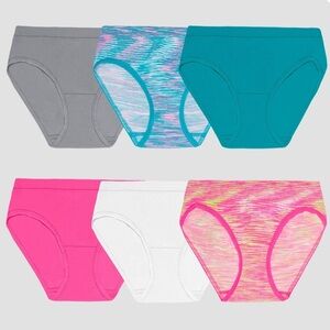 ⭐️ Fruit of the Loom Girls' Hipster Underwear 6 Pack - Size 6/8